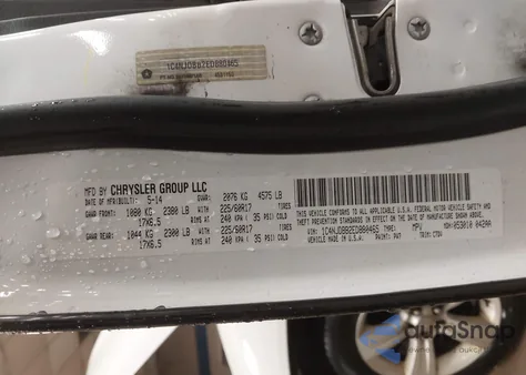 2014 Jeep Compass Sport z USA, uszkodzony, nr VIN 1C4NJDBB2ED880465